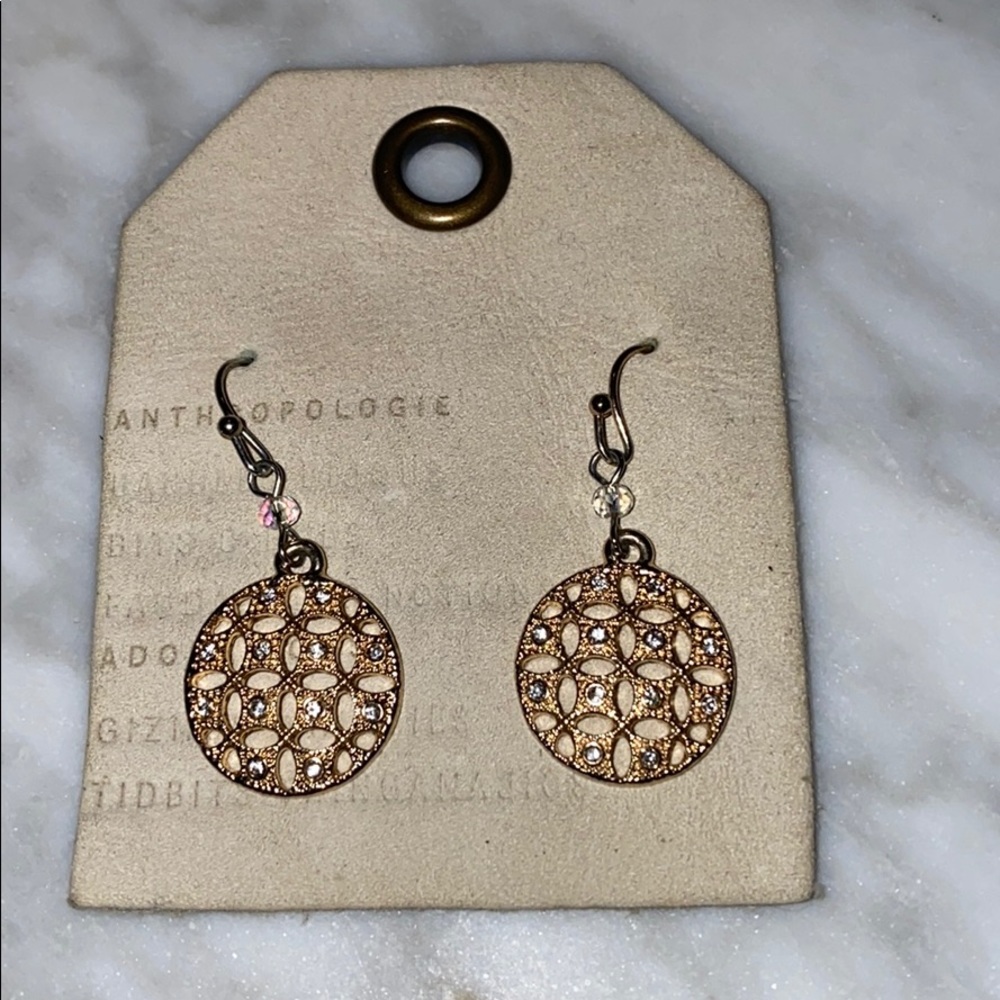 Crystal Anthropology Dangling Earrings